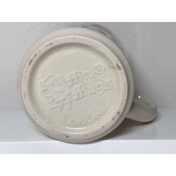 Mr Mugs Mug Ceramic #1 DAD White Red Coffee Tea Drink Fathers Day England VTG - Picture 3 of 5